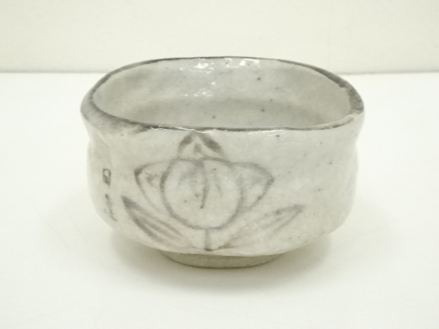 茶道具　志野茶碗 絵志野茶碗 二代山口錠鉄造 共箱 : 茶道具商 越中屋 - 通販 - Yahoo